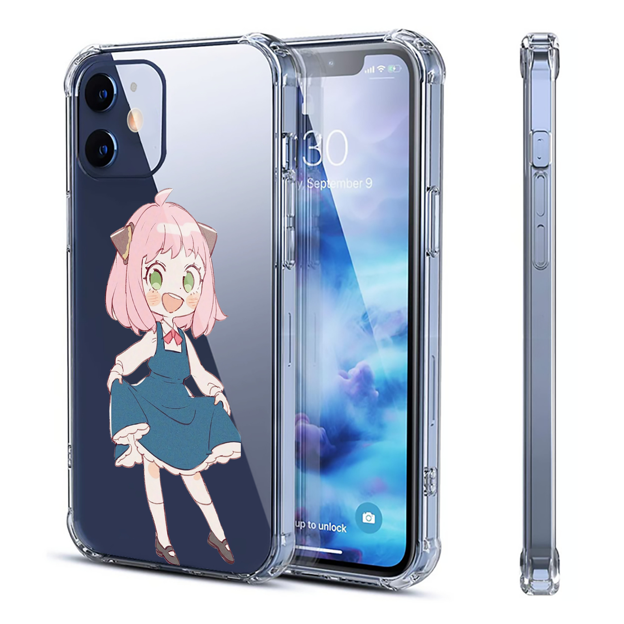 （画像用） SPY×FAMILY间谍家家酒 【iPhone 12シリーズ対応】透明スマホケース（クリアソフトケース）